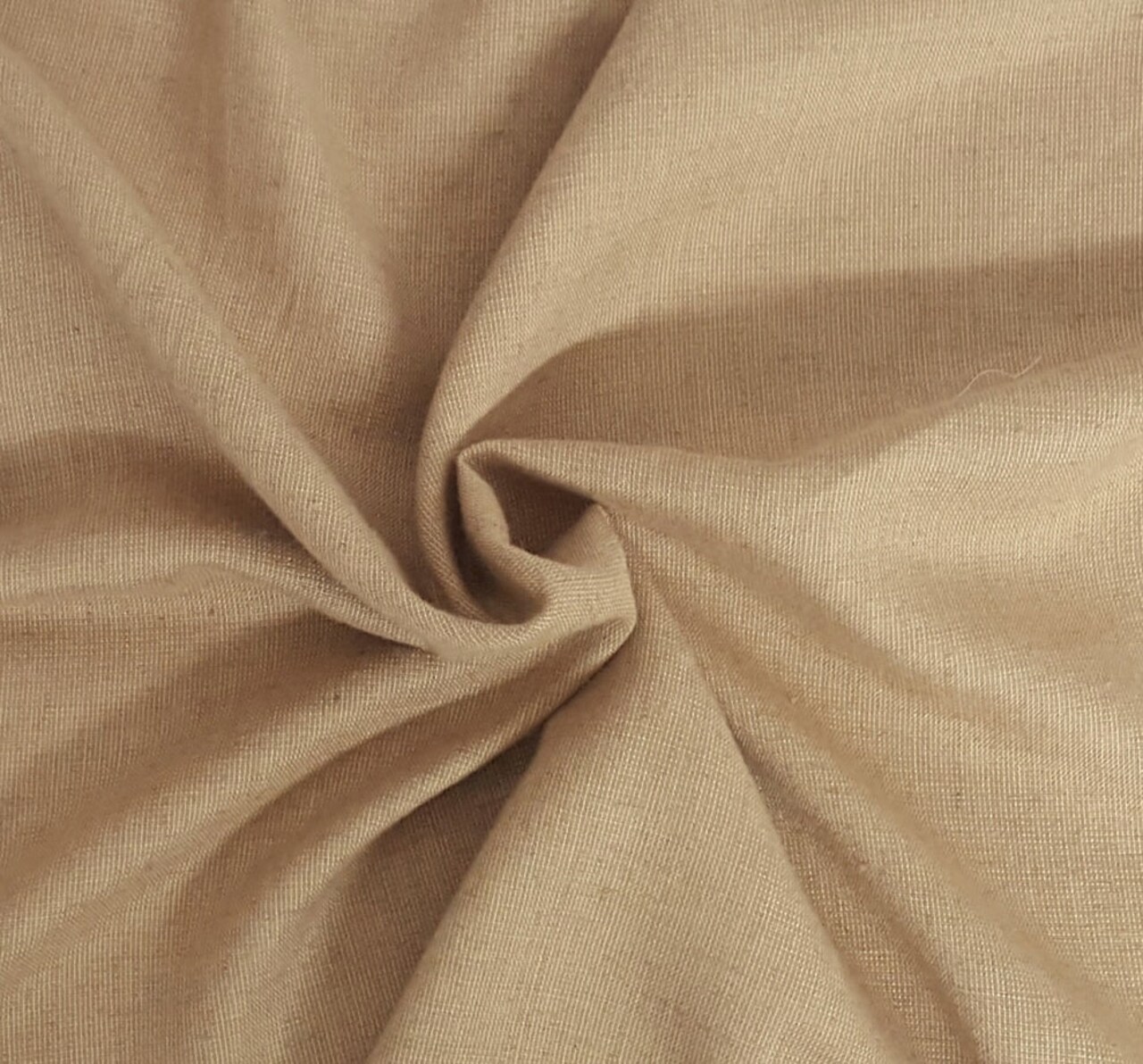 1 Yard Tan Linen Blend Woven Soft Breathable Durable Material Fabric